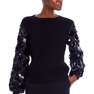 Sioni Milano Sequin Black Sweater BNWT